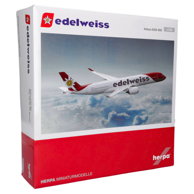 Herpa Wings Flugzeugmodell Edelweiss Air Airbus A350-900 "Piz Bernina" (1:200)